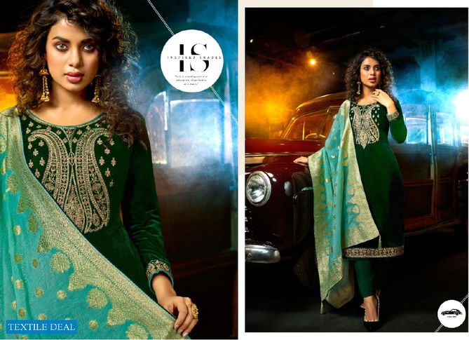 Zeenat Pure 9000 Velvet Heavy Designer Festive Wear Salwar Kameez Collection